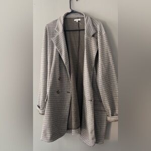 Maurices Brown and Black Houndstooth Blazer
